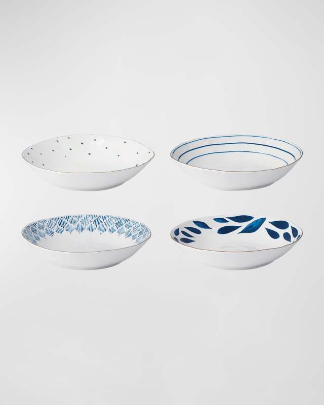 Blue Bay Assorted Dinner Bowls, Set of 4